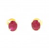 Pendientes de oro 18K con rubíes naturales