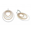 Pendientes de oro blanco y oro rosa (18K) con diamante