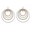 Pendientes de oro blanco y oro rosa (18K) con diamante