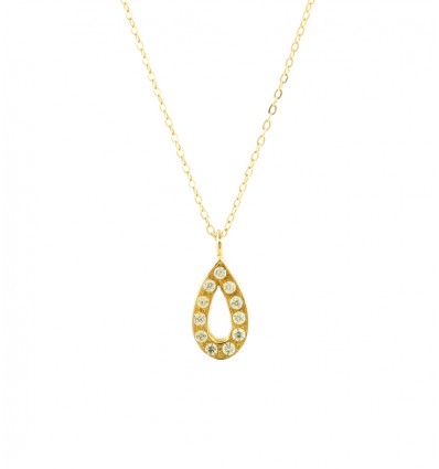 Colgante y cadena de oro 18K