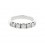 Media alianza de oro blanco (18K) con diamante