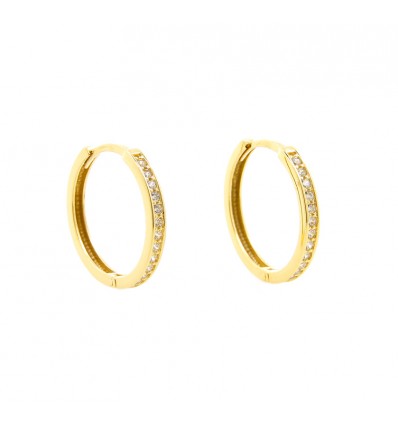 Pendientes de aro de oro 18K