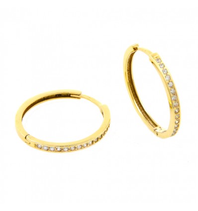 Pendientes de aro de oro 18K