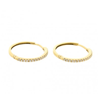 Pendientes de aro de oro 18K