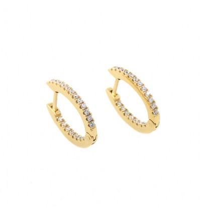 Pendientes de aro de oro 18K