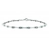 Pulsera de oro blanco y circonitas 